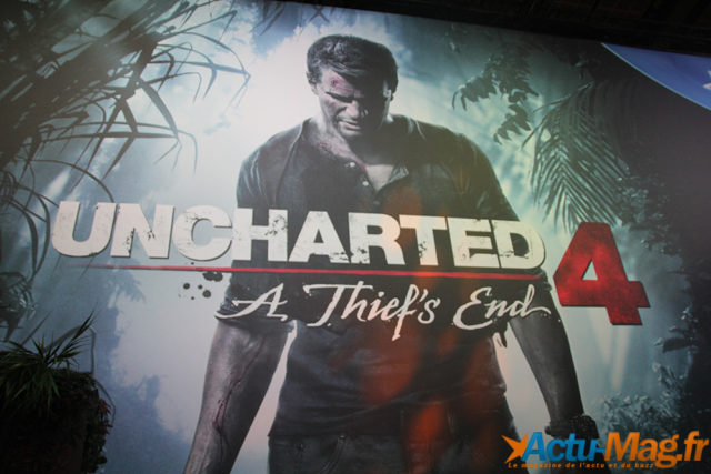 Affiche Uncharted  4 au PGW2015 / Photos J.R pour Actu-Mag.fr