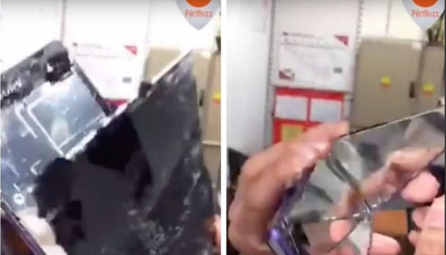 Des employés de SFR se filmant en train de détruire le smartphone d'un client / Capture Youtube