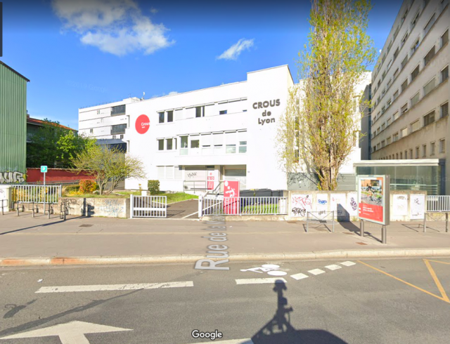 Le Crous de Lyon / Google map image.